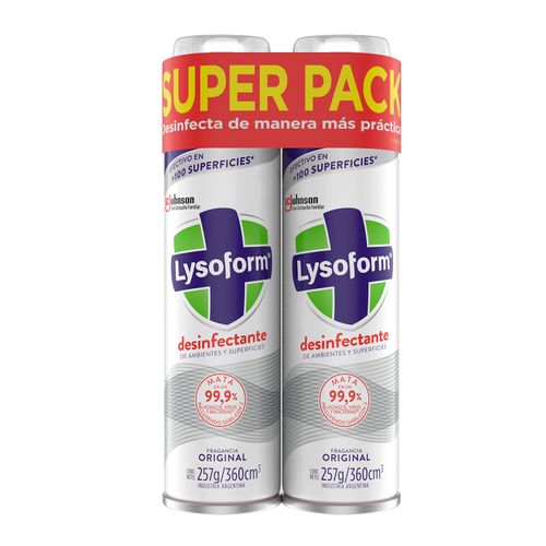 Desinfectante Lysoform Original Aerosol 420Ml Twinpack