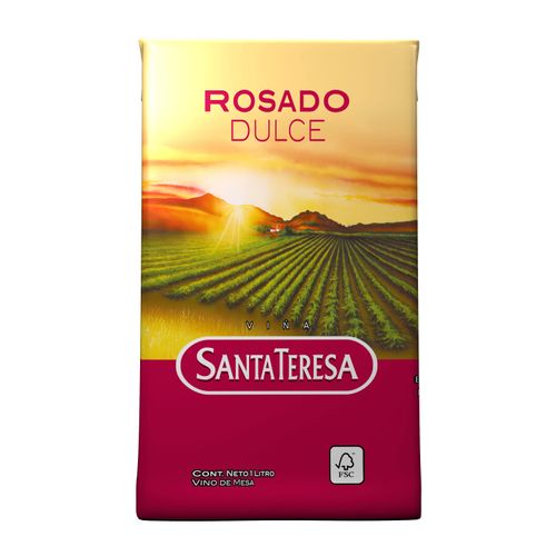 Vino Santa Teresa Rosado Frutal Tetra 1Lt .