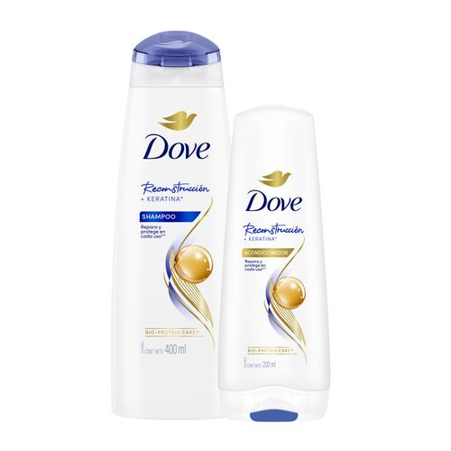 Shampoo Dove Reconstrucción Completa 400Ml +Acondicionador 2