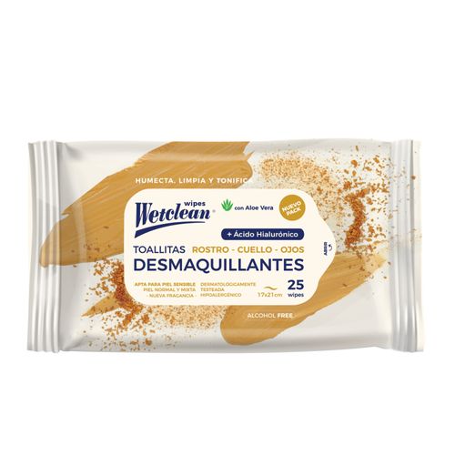 TOALLA WETCLEAN DESMAQUILLANTE 25UN