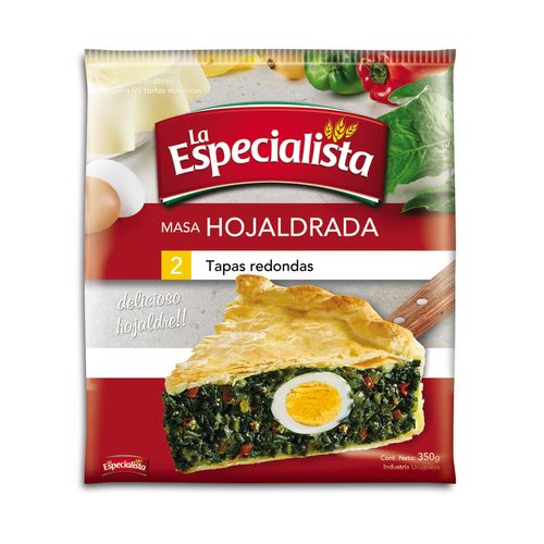 Tapa Fresca La Especialista Hojaldrada Redonda 350Gr