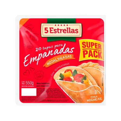 Tapa 5 Estrellas Para Empanada Hojaldrada 20Und 550Gr