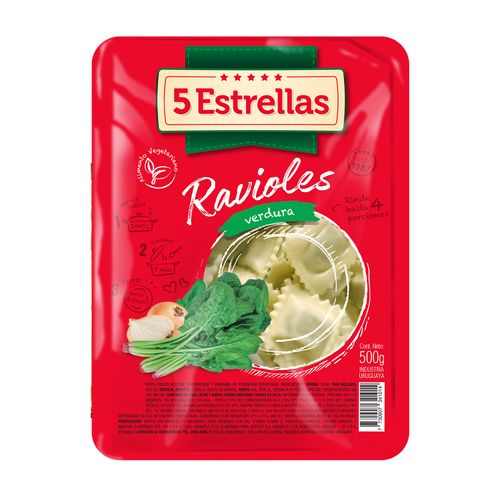 Ravioles 5 Estrellas Carne-Verdura 500Gr
