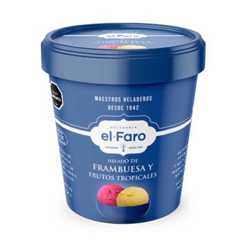 HELADO EL FARO FRAMBUESA Y FRUTOS TROPICALES 1.1LT