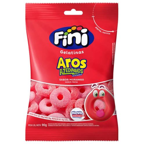 Gelatinas Fini Aros Fresa 90Gr