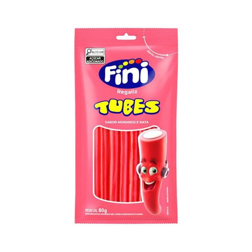 Gomitas Fini Tubes Morango 80Gr