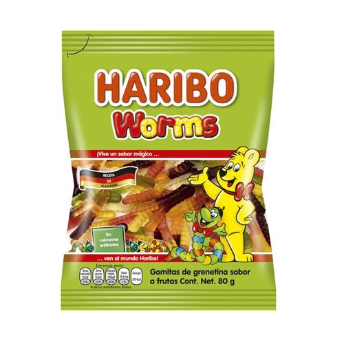 Gomitas Haribo Worms 80Gr