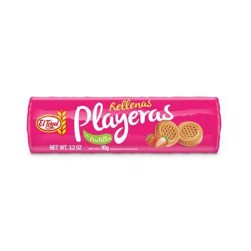 GALLETA EL TRIGAL PLAYERAS RELLENAS FRUTILLA 90GR