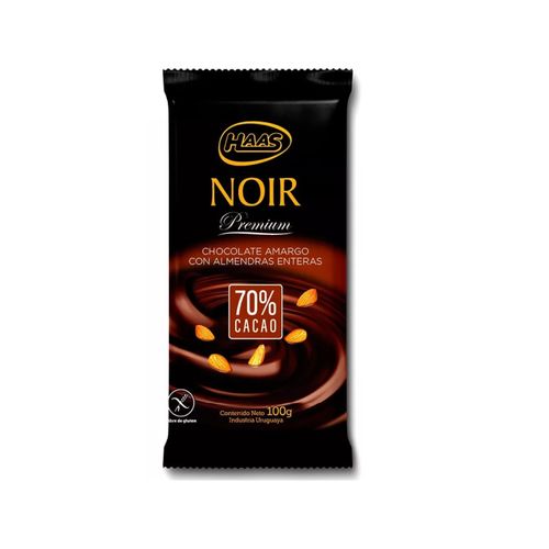 Chocolate Haas Noir Almendras 100Gr