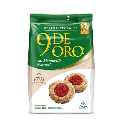 Galleta 9 De Oro Pepa Membrillo Integral 140 g