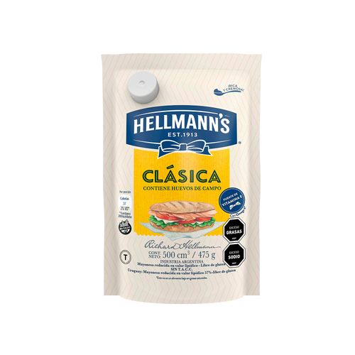 Mayonesa Hellmanns Doypack 500Gr