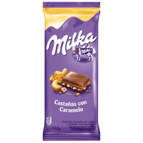 Chocolate Milka Castañas C/Caramelo 155Gr