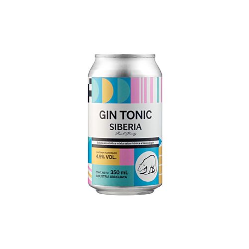 GIN TONIC SIBERIA LATA 350ML BEBIDA MIXTA