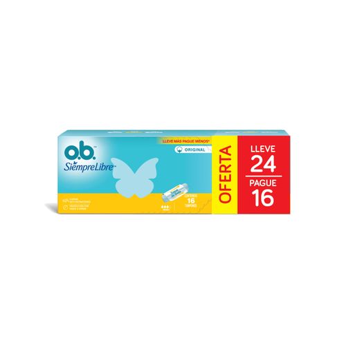 TAMPONES OB MEDIO OFERTA 24UN