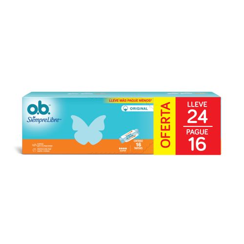 TAMPONES OB SUPER OFERTA 24UN