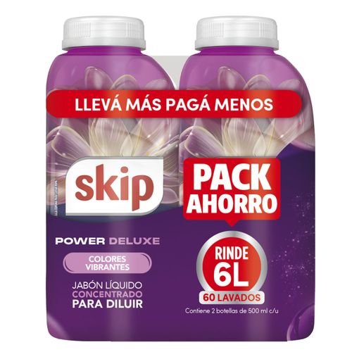 JABON LIQUIDO SKIP PARA DILUIR POWER DELUXE 500ML 2UN