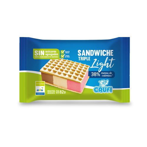 HELADO CRUFI SANDWICHES TRIPLE DIET 82GR