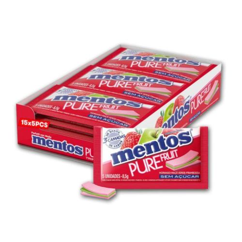 CHICLE MENTOS FRUTAS 10.5 GR