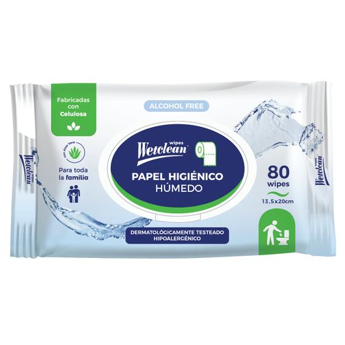 PAPEL HIGIENICO WETCLEAN HUMEDO 80UN