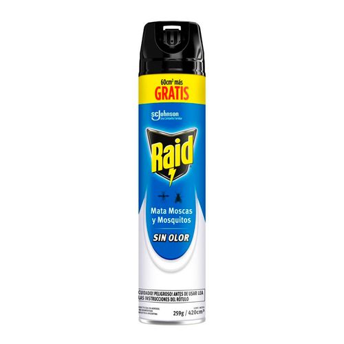 Insecticida Raid Mmm Sin Olor Zancudos Aerosol 420Cc