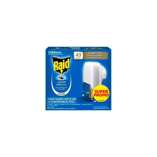 Insecticida Raid 45 Noches 32,9Cc 1Aparato+1Repuesto