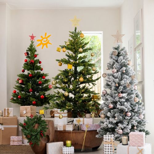 ARBOL CMA034 NAVIDEÑO 150CM AUTOMATICO DE HOJA DE PE 5 PUNTA