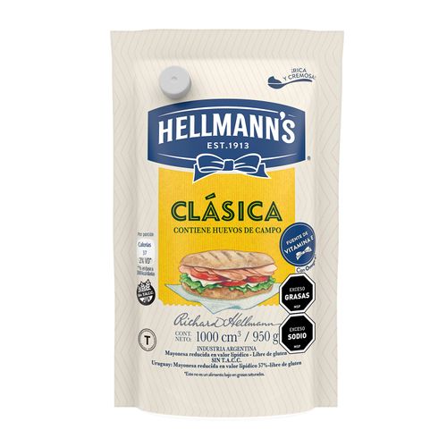 Mayonesa Hellmanns Doypack 1Kg