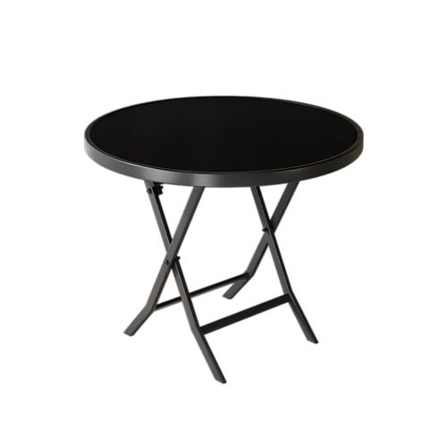 MESA CON TAPA ACABADO SIMIL MADERA 60CM DIAMETRO