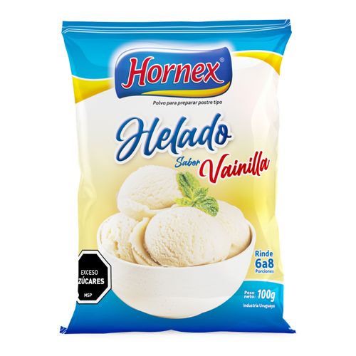 Helado Hornex Polvo Vainilla 100Gr Con Azucar