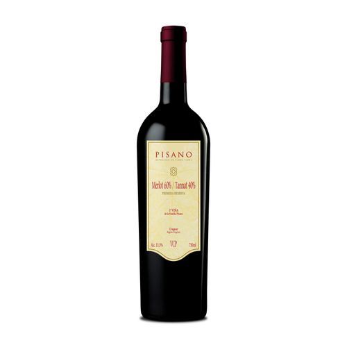 VINO PISANO TINTO MERLOT 60%,TANNAT 40%1° VIÑA 750ML