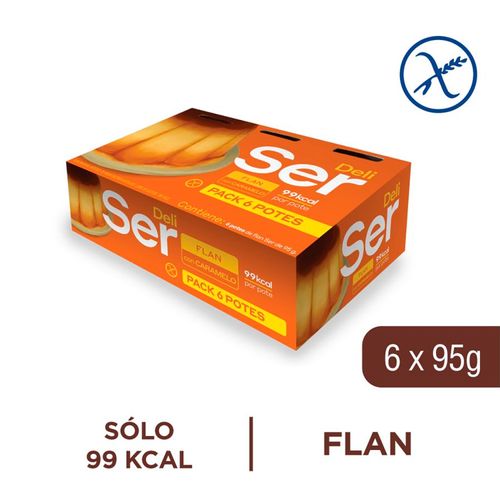 Flan Ser Vainilla con Caramelo 6Un 95Gr Pack