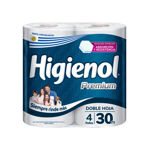 Papel Higienico Higienol Premium Doble Hoja 4Un 30Mt