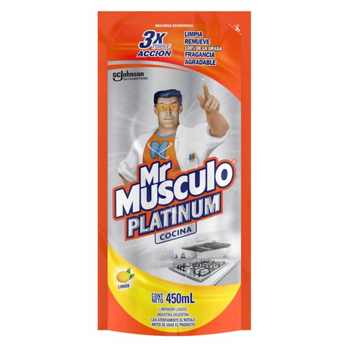 LIMPIADOR DE COCINA MR MUSCULO LIMON DOY PACK 450ML