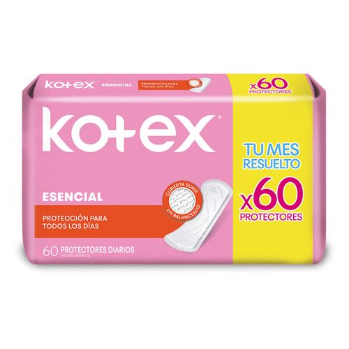 PROTECTORES DIARIOS KOTEX ESENCIAL 60UN
