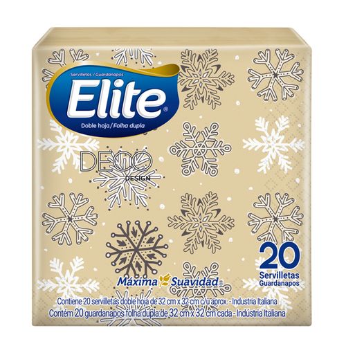 Servilletas Elite Gold Navidad 33 X 33 Cm