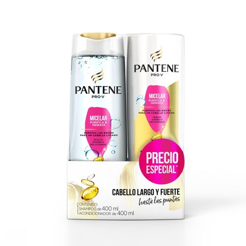 Shampoo Pantene Micelar 400Ml +Acondiconador 200Ml