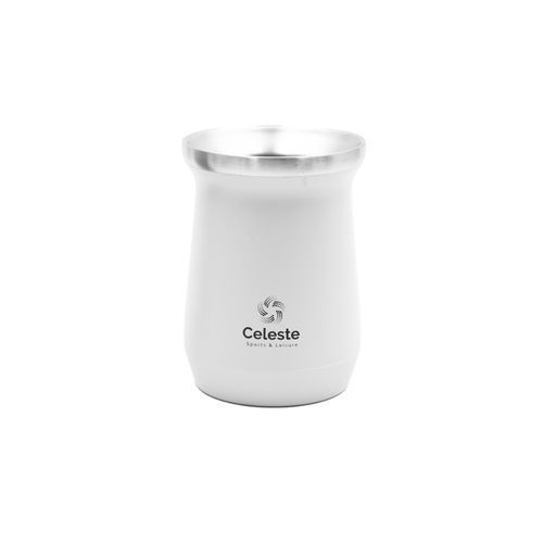 MATE CELESTE MT002-7 OFF WHITE ACERO INOX 235ML DOBLE PARED