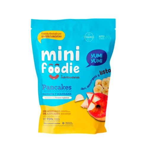 PANQUEQUES MINIFOODIE MANZANA Y BANANA CONGELADO DOY PACK 25