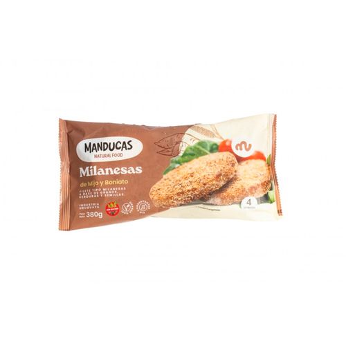 MILANESAS MANDUCAS MIJO Y BONIATO 380GR SIN GLUTEN