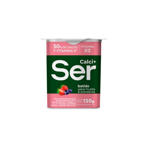 Yogur Ser Calcio Frutilla Y Arandanos Pote 120Gr