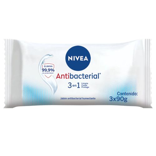 JABON NIVEA BARRA ANTIBACTERIAL 3X90GR