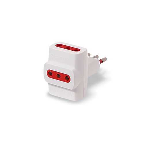 Adaptador Conatel 711000 Blanco 3 Fichas Modulares