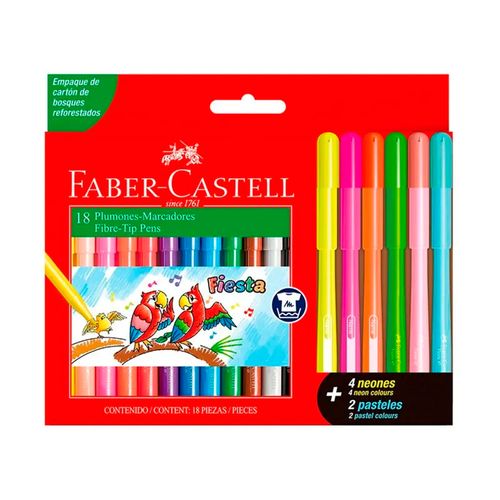Marcador Faber Castell 555336 Fiesta 12+4+2Un