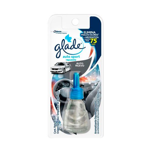 Perfumador Glade Auto Sport Auto Nuevo 7Ml Repuesto