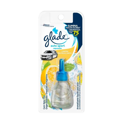 Perfumador Glade Auto Sport Limon 7Ml Repuesto