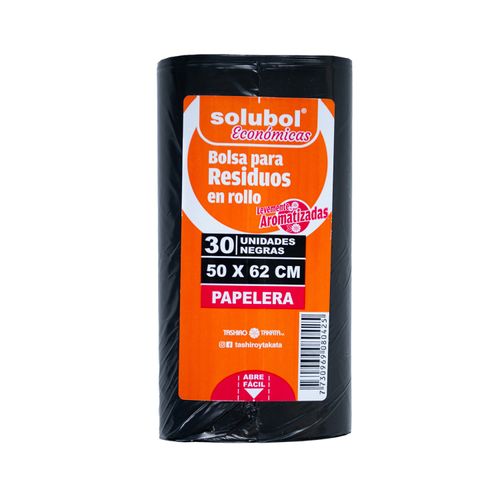 BOLSA DE RESIDUO SOLUBOL ROLLO 50X62 30UN