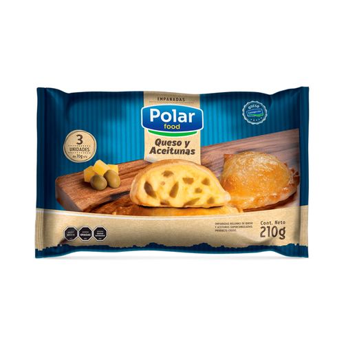 EMPANADA POLAR FOOD QUESO Y ACEITUNAS 210GR
