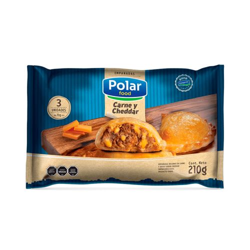 EMPANADA POLAR FOOD CARNE Y QUESO CHEDDAR 210GR