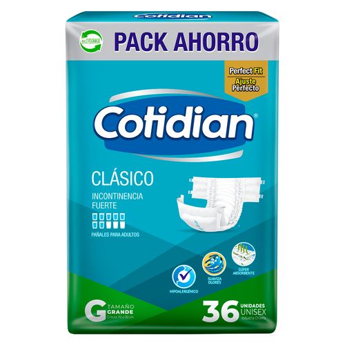 Pañal Cotidian Clasico Ajuste Perfecto G 36Un