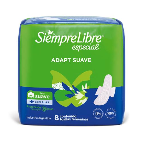 Toalla Femenina Siempre Libre Adapt Especial Con Alas 8Un